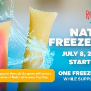 Roseland Waterpark - National Freezer Pop Day July 8, 2025 Tuesday Starting at 11am. One freezer pop per guest. While supplies last - come early.